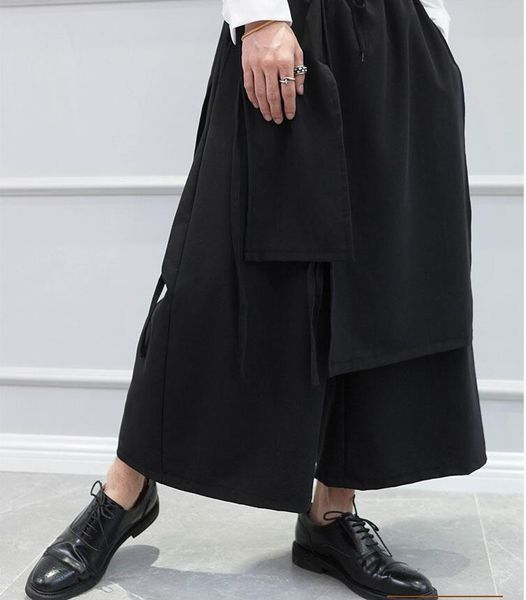 hip-hop culottes male fake two-piece double-layer personality nine-point pants japanese hip-hop korean style trendy drape hairdresser irregu, Black
hip-hop culottes male fake two-piece double-layer personality nine-point pants japanese hip-hop korean style trendy drape hairdresser irregu, Black