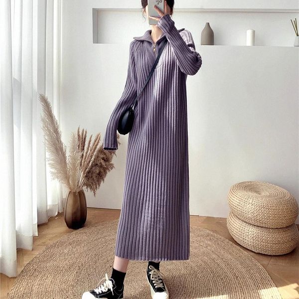 jxmyy autumn and winter new style super long loose padded stand collar zipper sweater skirt knitted dress women #yd6v, Black;gray
jxmyy autumn and winter new style super long loose padded stand collar zipper sweater skirt knitted dress women #yd6v, Black;gray