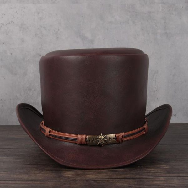 13cm women men leather hat flat president traditional fedora hat magic steampunk cosplay party caps, Blue;gray
13cm women men leather hat flat president traditional fedora hat magic steampunk cosplay party caps, Blue;gray