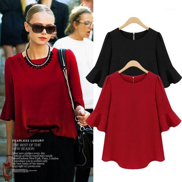 black red big size chiffon blouse 2020 summer flare sleeve casual loose shirt l xl xxl xxxl 4xl 5xl plus size women clothing1, White
black red big size chiffon blouse 2020 summer flare sleeve casual loose shirt l xl xxl xxxl 4xl 5xl plus size women clothing1, White