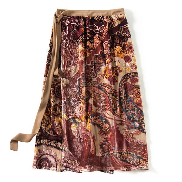 2020 printed new french silk skirts from hip wrap pockets to a thin velvet split plate skirt ue04, Black
2020 printed new french silk skirts from hip wrap pockets to a thin velvet split plate skirt ue04, Black