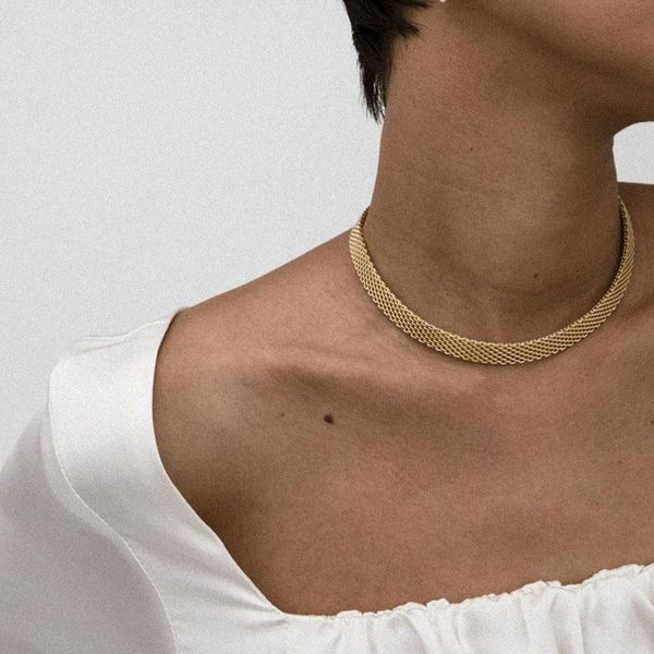 punk mesh chunky chain choker necklace for women girl metal gold silver color geometric short link necklaces collares
punk mesh chunky chain choker necklace for women girl metal gold silver color geometric short link necklaces collares
