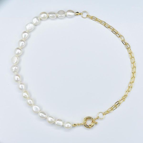 chokers londany natural freshwater pearl necklace metal splicing steering wheel button generous simple gift girls1, Golden;silver
chokers londany natural freshwater pearl necklace metal splicing steering wheel button generous simple gift girls1, Golden;silver