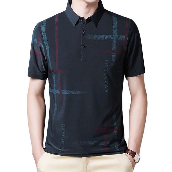 brand polo shirt summer short sleeve classic men's clothing casual milk silk ice loose print fashion business wear 20125, White;black
brand polo shirt summer short sleeve classic men's clothing casual milk silk ice loose print fashion business wear 20125, White;black