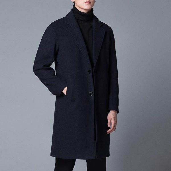 han edition leisure men's wool woolen cloth coat new winter windbreaker male long coat of cultivate morality joker suit, Black
han edition leisure men's wool woolen cloth coat new winter windbreaker male long coat of cultivate morality joker suit, Black