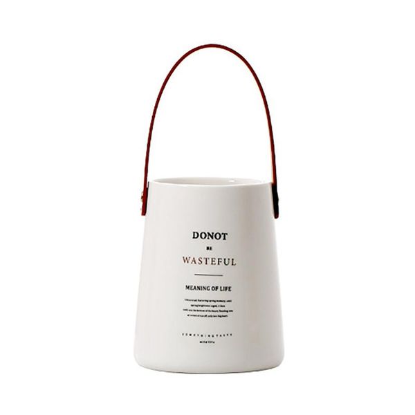 unique chic nordic ceramics storage jar bottle with leather handle minimalist desk storage bottle organizer flower vase containe
unique chic nordic ceramics storage jar bottle with leather handle minimalist desk storage bottle organizer flower vase containe