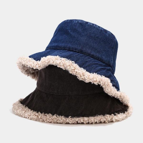 2020 new bucket hat women's autumn and winter lamb hair splicing thickened warm fisherman hat1, Blue;gray
2020 new bucket hat women's autumn and winter lamb hair splicing thickened warm fisherman hat1, Blue;gray