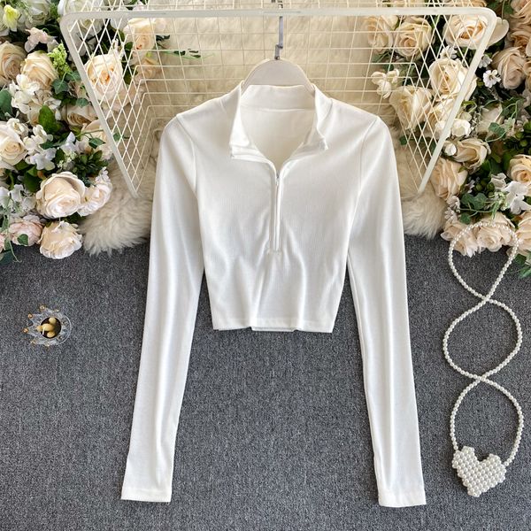 2021 new women fashions blouse long-neck neck solid thin chic fall streetwear short rk3z, White
2021 new women fashions blouse long-neck neck solid thin chic fall streetwear short rk3z, White