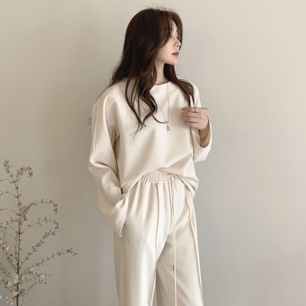 2021 new female sweatshirts of large dimensions loose suits solid the neck pulvering waist elastic pants wide leg 2 joint f5my, Gray
2021 new female sweatshirts of large dimensions loose suits solid the neck pulvering waist elastic pants wide leg 2 joint f5my, Gray