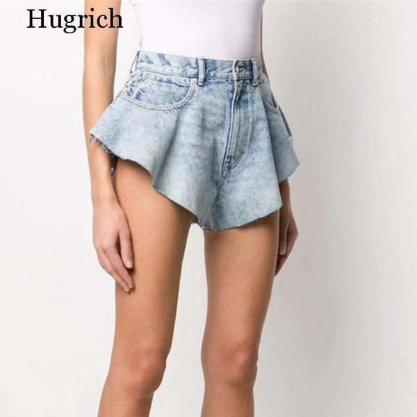 2020 new summer fashion mesh clothing light blue denim washed pockets zippers shorts female bottoms1, White;black 
2020 new summer fashion mesh clothing light blue denim washed pockets zippers shorts female bottoms1, White;black