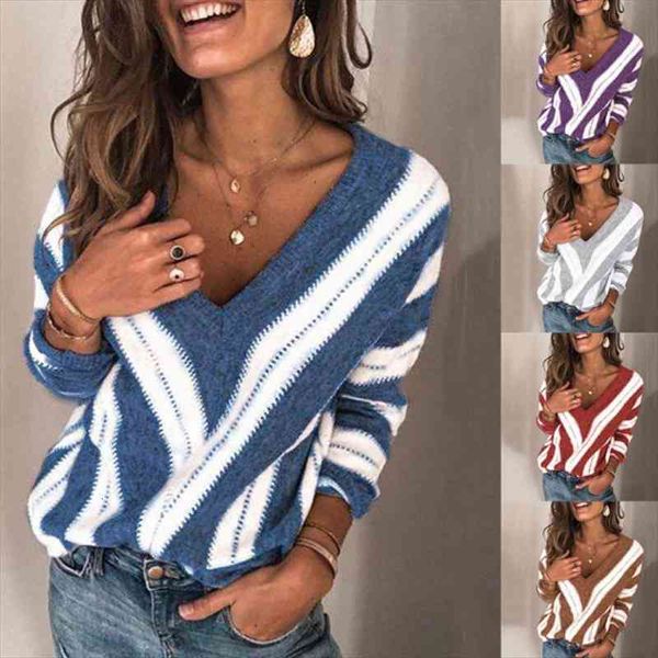 v neck long sleeve sweater loose knit pullover patchwork striped print elegant pullover sweater women autumn, White;black
v neck long sleeve sweater loose knit pullover patchwork striped print elegant pullover sweater women autumn, White;black