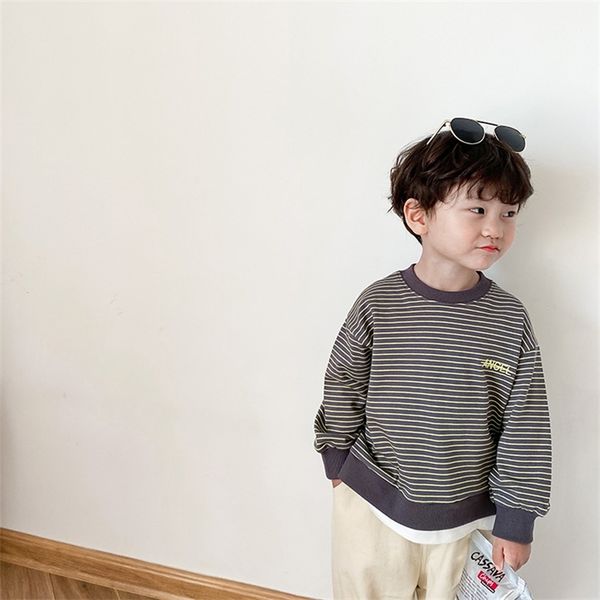 spring autumn fashion boys letters embroidery striped long sleeve sweatshirts kids cotton casual loose patchwork pullovers lj201216, Black
spring autumn fashion boys letters embroidery striped long sleeve sweatshirts kids cotton casual loose patchwork pullovers lj201216, Black