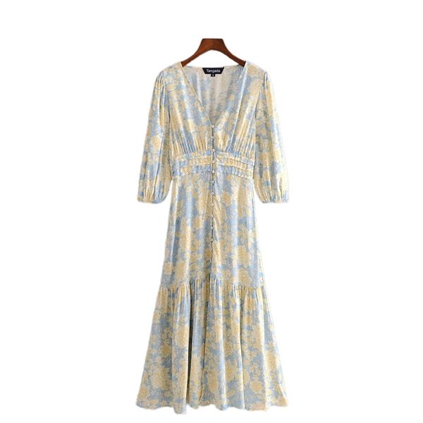 tangada fashion women yellow floral midi dress short sleeve buttons ladies elegant v neck vintage dress 3h394 t200613, Black;gray
tangada fashion women yellow floral midi dress short sleeve buttons ladies elegant v neck vintage dress 3h394 t200613, Black;gray