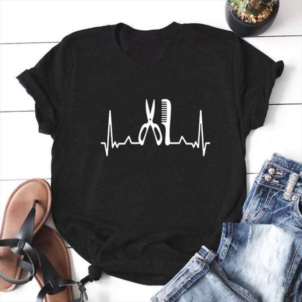 hairstylist heartbeat graphic summer t shirts women cotton casual funny tshirt women loose tee shirt femme black white
hairstylist heartbeat graphic summer t shirts women cotton casual funny tshirt women loose tee shirt femme black white