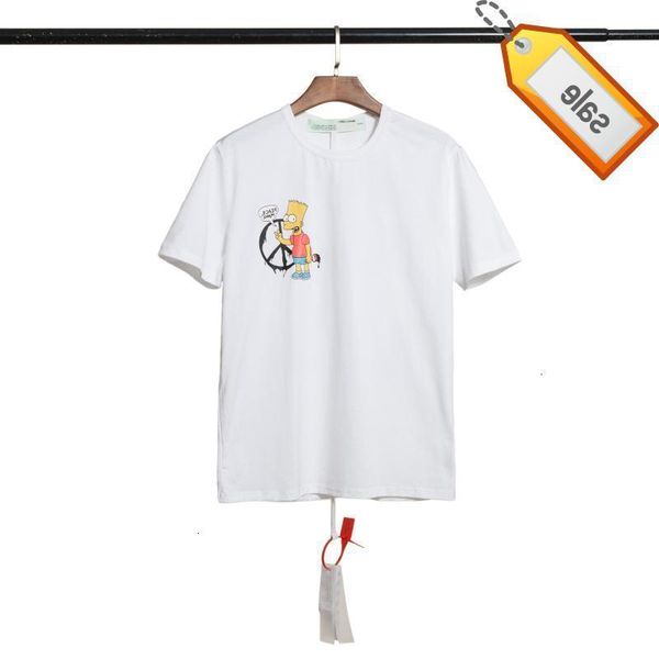 off summer fashion simpson arrow short sleeve t-shirt ow european loose men's and women's half, White;black
off summer fashion simpson arrow short sleeve t-shirt ow european loose men's and women's half, White;black