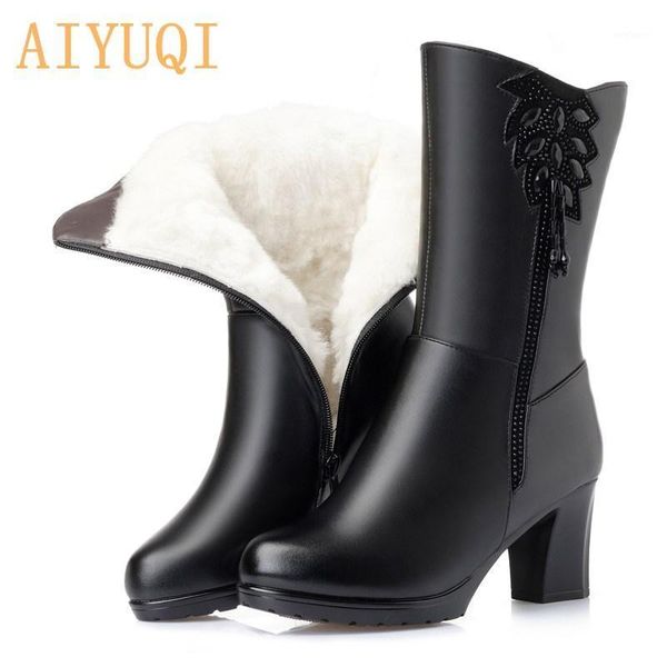 aiyuqi women winter high heel boots 2020 new genuine leather wool boots for ladies beaded fashion women dress1, Black
aiyuqi women winter high heel boots 2020 new genuine leather wool boots for ladies beaded fashion women dress1, Black