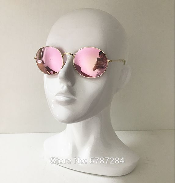 2020 new arriving women sunglasses oval designer men glasses 3594 gold frame pink mirror lens 51-20 145mm