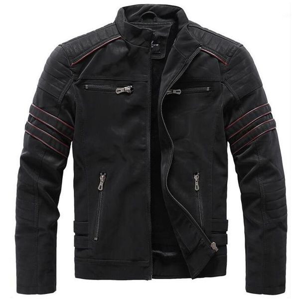 autumn winter leather jackets men fashion stand collar biker motorcycle jacket mens casual zipper washed retro pu leather coats1, Black
autumn winter leather jackets men fashion stand collar biker motorcycle jacket mens casual zipper washed retro pu leather coats1, Black
