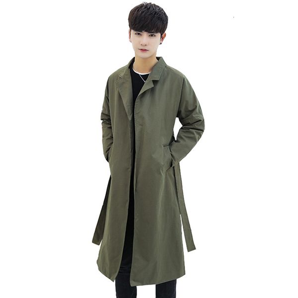spring new long windbreaker korean slim size solid color coat men's wear, Tan;black
spring new long windbreaker korean slim size solid color coat men's wear, Tan;black