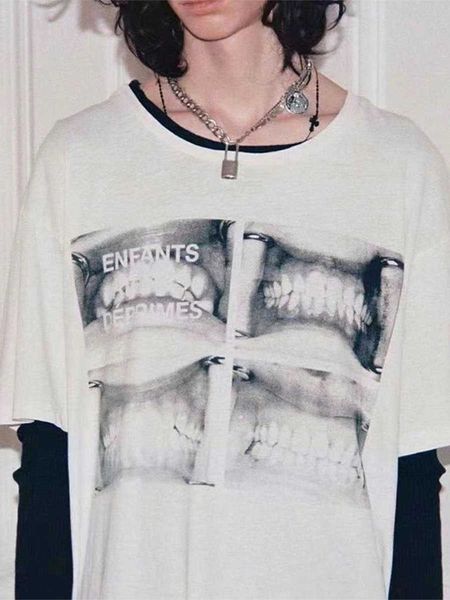 men's t-shirts erd melancholy rich second generation teeth short sleeve printed cotton round neck loose tide brand high street crowd su, White;black
men's t-shirts erd melancholy rich second generation teeth short sleeve printed cotton round neck loose tide brand high street crowd su, White;black