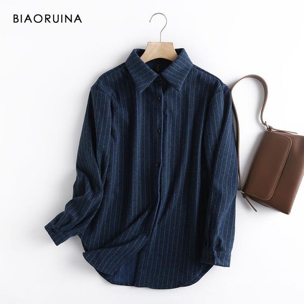 biaoruina women's stripe brushed thick warm winter casual loose shirt turn-down collar female comfortable elegant blouse, White
biaoruina women's stripe brushed thick warm winter casual loose shirt turn-down collar female comfortable elegant blouse, White
