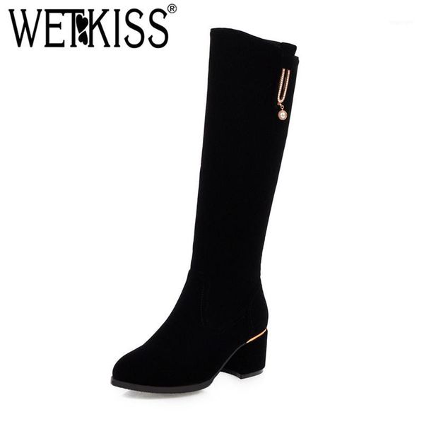 boots wetkiss metal decor crystal long winter keep warm women knee high boot round toe thick heel shoes casual non slip zip boot1, Black
boots wetkiss metal decor crystal long winter keep warm women knee high boot round toe thick heel shoes casual non slip zip boot1, Black