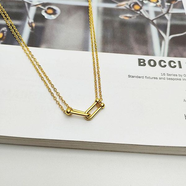 new s925 korea u-shaped buckle pendant necklace chain clavicle female fashion high quality, Silver
new s925 korea u-shaped buckle pendant necklace chain clavicle female fashion high quality, Silver