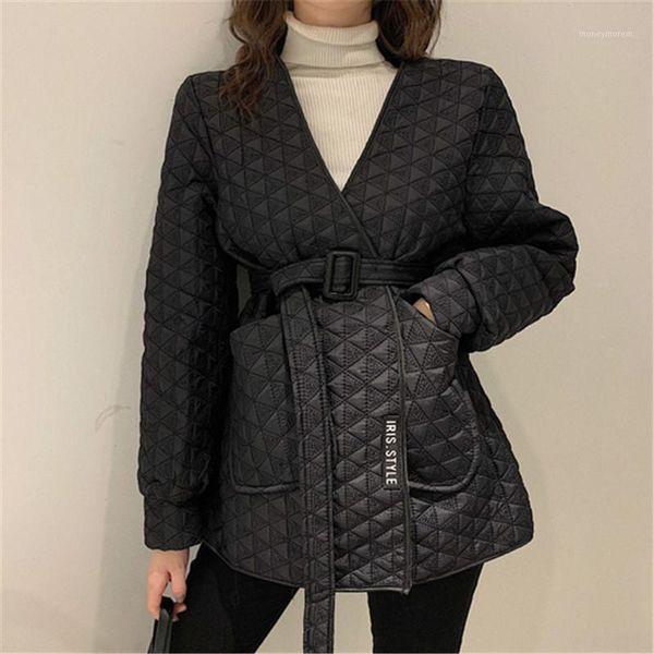 women's down & parkas vintage women coat retro loose v-neck belt elegant solid coats office lady outwear winter warm pocket jacket plus, Black
women's down & parkas vintage women coat retro loose v-neck belt elegant solid coats office lady outwear winter warm pocket jacket plus, Black