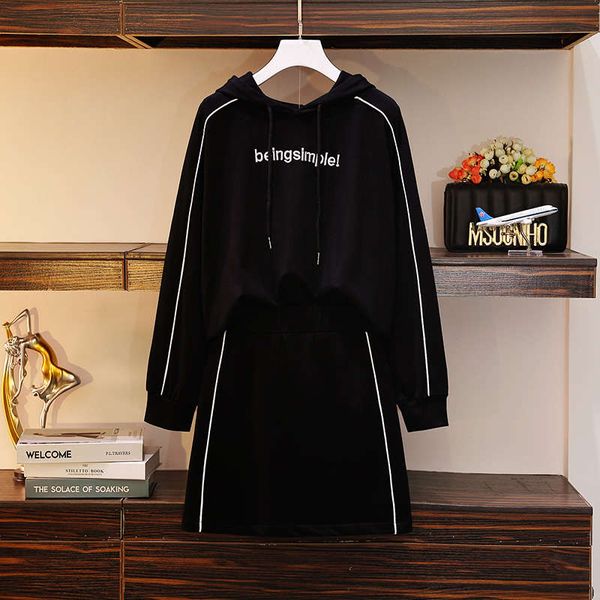 large autumn dress 2020 new women's foreign style younger age show thin skin cover fat sister's sweater skirt set, Black
large autumn dress 2020 new women's foreign style younger age show thin skin cover fat sister's sweater skirt set, Black