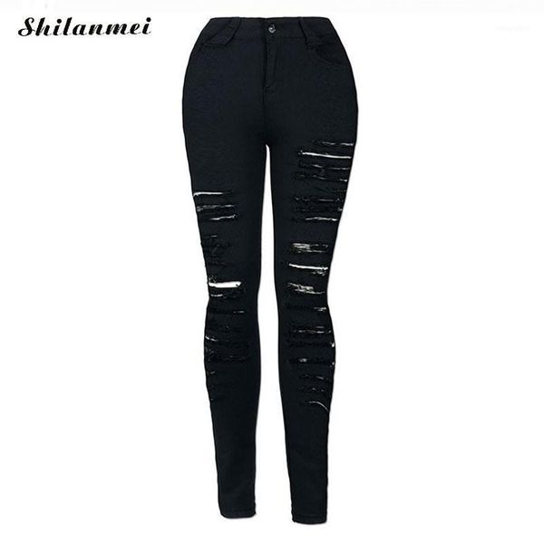 2018 frayed hole women's jeans high waist skinny women black distressed ripped denim pants high strech women pencil jeans pants1, Blue
2018 frayed hole women's jeans high waist skinny women black distressed ripped denim pants high strech women pencil jeans pants1, Blue