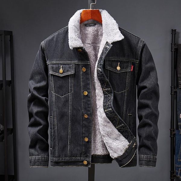 men's jackets 2021 autumn winter lapel casual denim jacket thick warm slim men quality cotton male, Black;brown
men's jackets 2021 autumn winter lapel casual denim jacket thick warm slim men quality cotton male, Black;brown