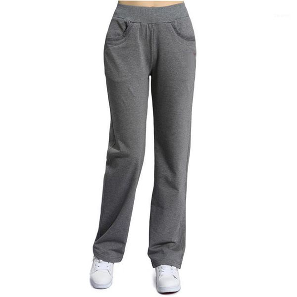 xxxl plus size casual straight long pants women high waist sweatpants women pantalon femme loose cotton trousers c64221, Black;white