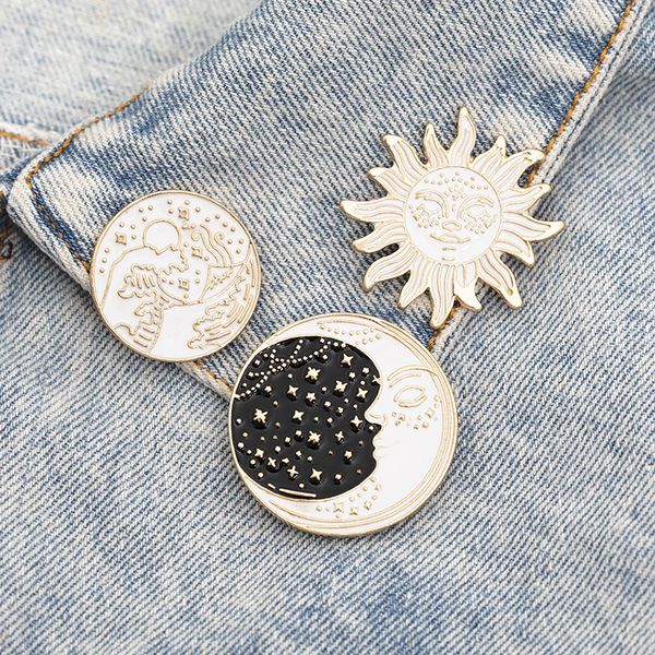 cartoon moon brooch pins funny gold plated creativity alloy enamel brooches for christmas gift sun badges bag shirt pin, Gray
cartoon moon brooch pins funny gold plated creativity alloy enamel brooches for christmas gift sun badges bag shirt pin, Gray