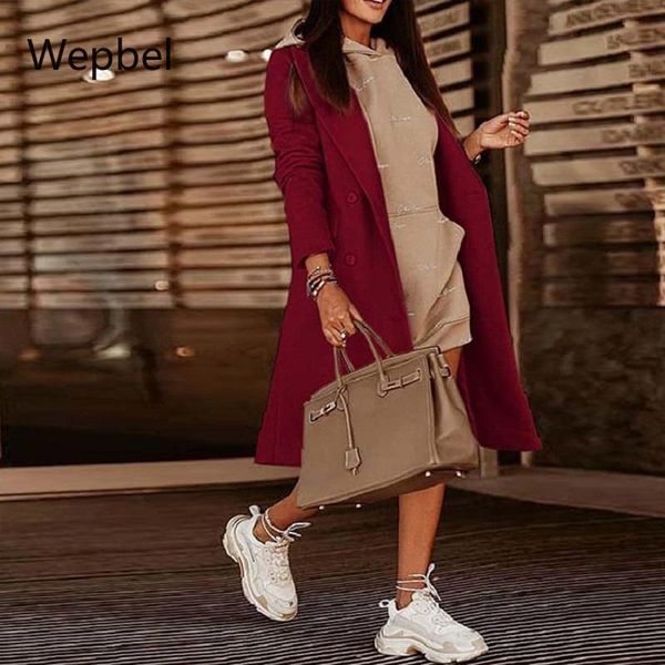 wepbel autumn women woolen slim-fit red temperament commute coats jackets solid color suit collar plaid coat female wool blends, Black
wepbel autumn women woolen slim-fit red temperament commute coats jackets solid color suit collar plaid coat female wool blends, Black