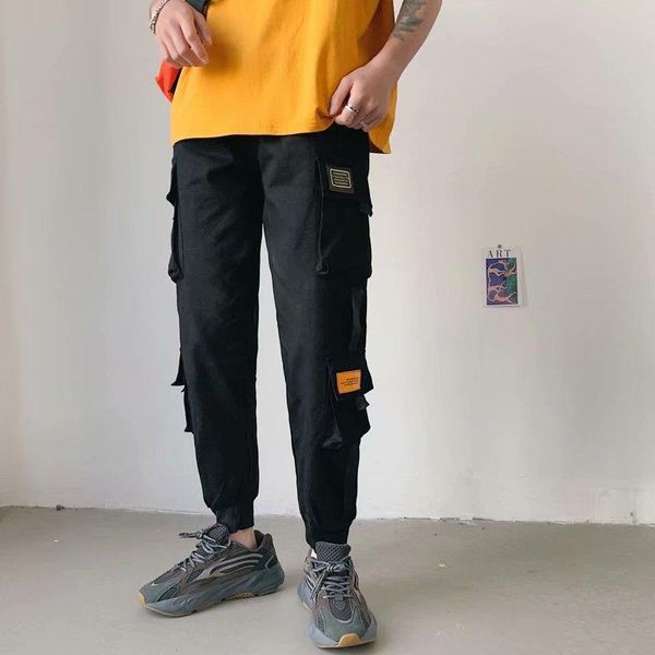 men's overalls tide brand 2020 new summer korean version of the trend loose casual wild ins super nine-point pants, Black
men's overalls tide brand 2020 new summer korean version of the trend loose casual wild ins super nine-point pants, Black