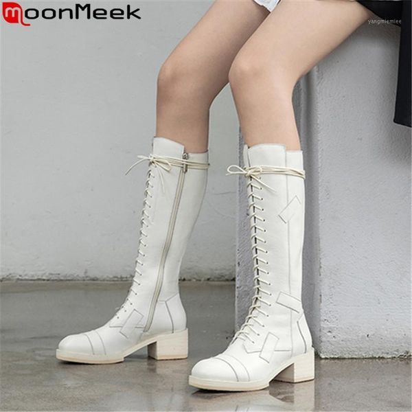 moonmeek 2020 new brand fashion ladies knee high boots square heels lace up shoes woman autumn winter 2 colors women boots1, Black
moonmeek 2020 new brand fashion ladies knee high boots square heels lace up shoes woman autumn winter 2 colors women boots1, Black