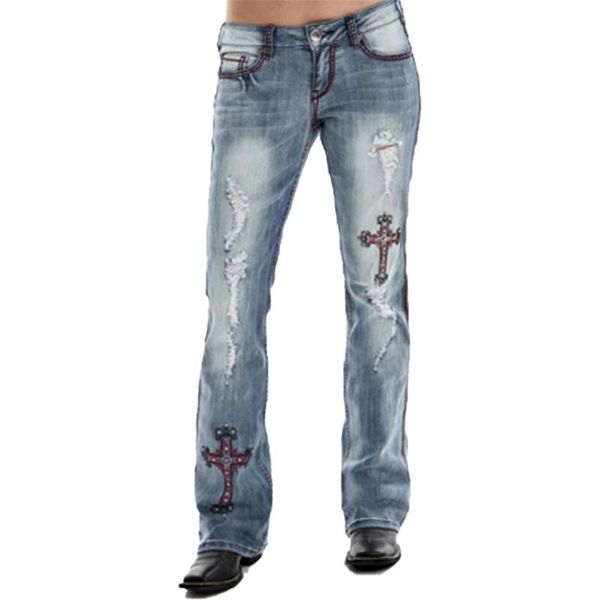 women's jeans high waist capris embroidered straight leg women washed slim fashion casual denim trousers, Blue
women's jeans high waist capris embroidered straight leg women washed slim fashion casual denim trousers, Blue