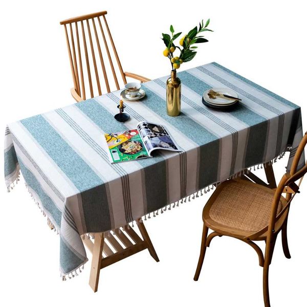 striped decorative linen tablecloth with tassel lace waterproof oilproof rectangular wedding dining table cover tablecloths
striped decorative linen tablecloth with tassel lace waterproof oilproof rectangular wedding dining table cover tablecloths