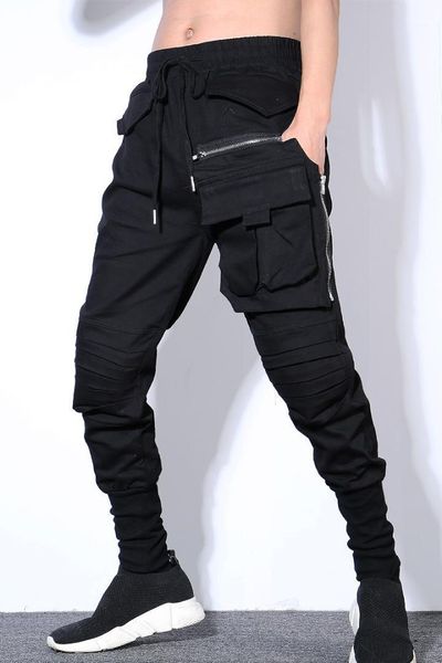2019 dj costume ds men's clothing hair stylist punk style hip-hop zipper harem pants boots pants plus size singer costumes1, Black
2019 dj costume ds men's clothing hair stylist punk style hip-hop zipper harem pants boots pants plus size singer costumes1, Black