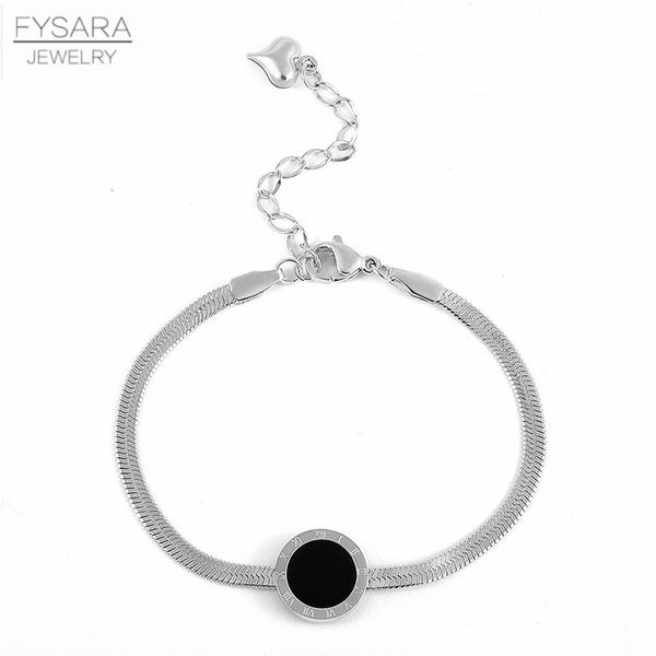 fysara fashion gold color flat snake chain bracelets for women jewelry roman numeral charm bracelets party trendy jewelry 2020 sqcsxl, Black
fysara fashion gold color flat snake chain bracelets for women jewelry roman numeral charm bracelets party trendy jewelry 2020 sqcsxl, Black