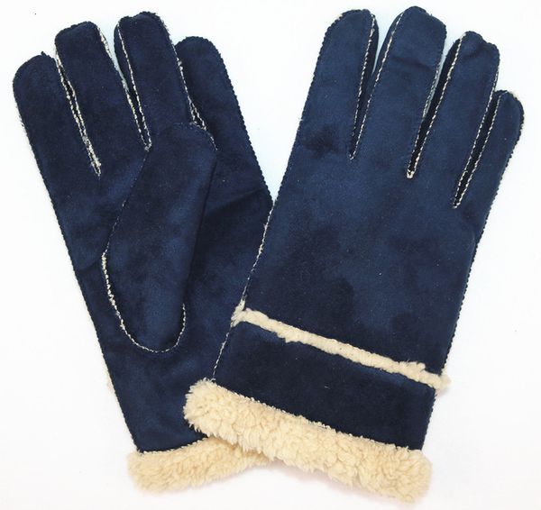 women' warm gloves outdoor cycling in autumn and winter, Blue;gray