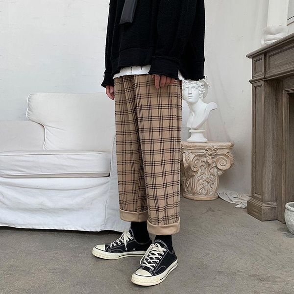men's pants 2021 autumn winter slim solid color wick plaided print casual personality youth wear, Black
men's pants 2021 autumn winter slim solid color wick plaided print casual personality youth wear, Black