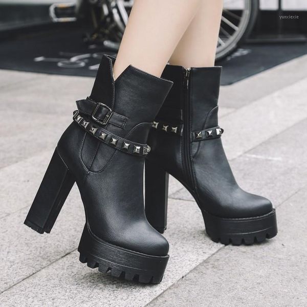 pxelena vintage platform square high heels block motorcycle boots women punk rock goth rivet ankle boots female shoes 2020, Black
pxelena vintage platform square high heels block motorcycle boots women punk rock goth rivet ankle boots female shoes 2020, Black