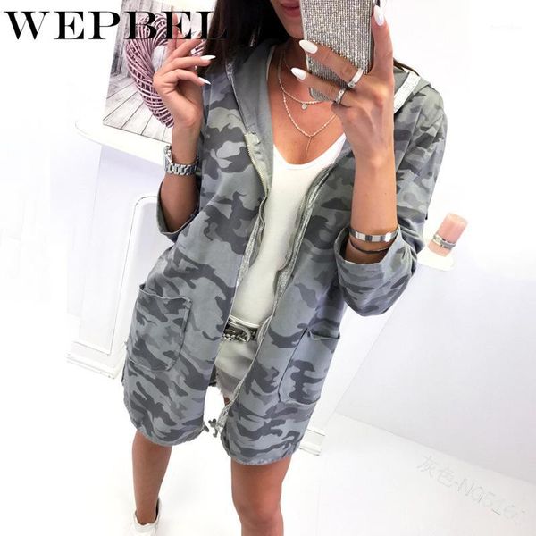 women's jackets wepbel spring long sleeve zipper hooded coat jacket windbreaker cardigans outwear fashion women camouflage coats1, Black;brown
women's jackets wepbel spring long sleeve zipper hooded coat jacket windbreaker cardigans outwear fashion women camouflage coats1, Black;brown