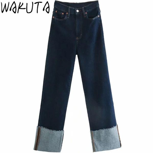 women's jeans wakuta wide leg women vintage cuffs high waist pockets zipper plus size loose casual 2021 denim bottoms, Blue
women's jeans wakuta wide leg women vintage cuffs high waist pockets zipper plus size loose casual 2021 denim bottoms, Blue