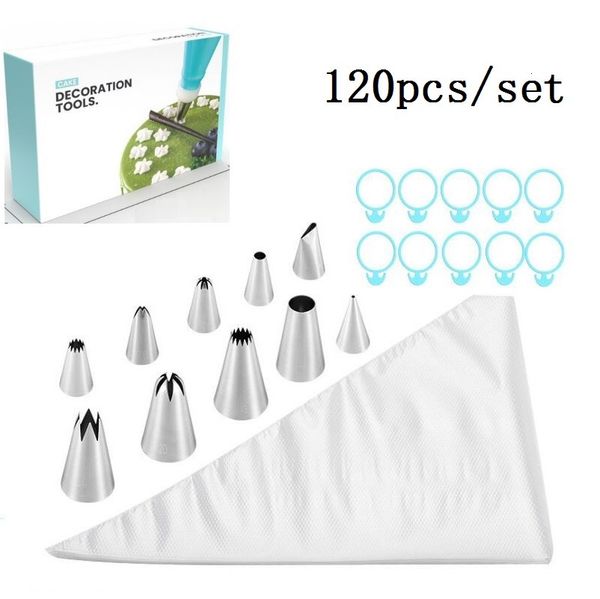 120pcs/set icing nozzle cream pastry bag sealing ring set russian piping tips diy cake decorating tip sets pastry tools kitchen bakeware
120pcs/set icing nozzle cream pastry bag sealing ring set russian piping tips diy cake decorating tip sets pastry tools kitchen bakeware