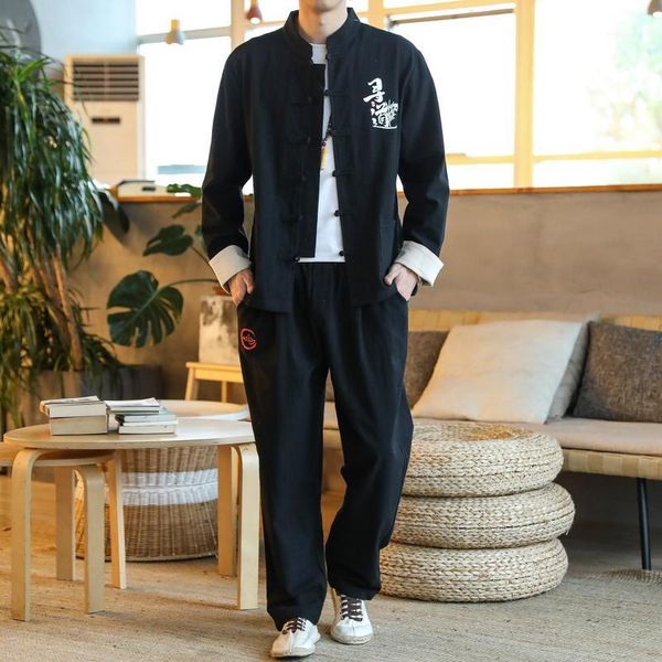 chinese retro style men's embroidery sets 2020 spring summer new cotton linen men long-sleeved shirt and trousers size s - 5xl1, Gray
chinese retro style men's embroidery sets 2020 spring summer new cotton linen men long-sleeved shirt and trousers size s - 5xl1, Gray