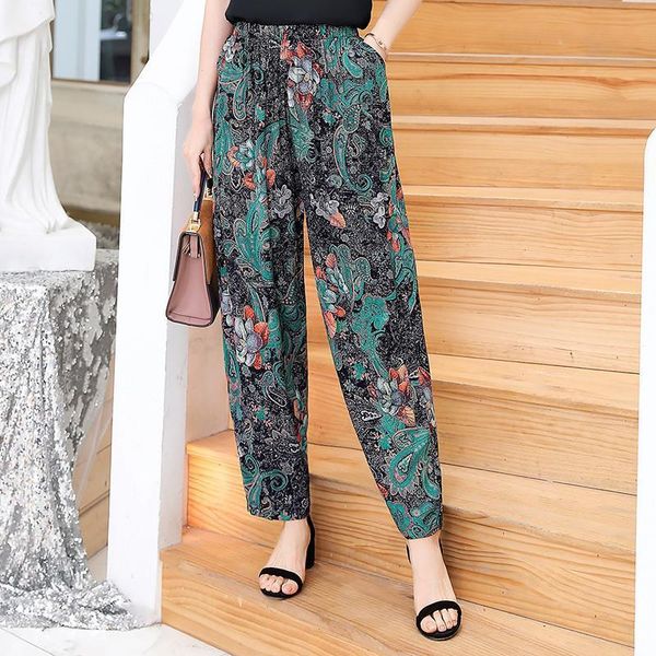 2020 new summer pants women vintage elastic waist print floral elegant trousers female casual wide leg pants plus size xl-5xl, Black;white
2020 new summer pants women vintage elastic waist print floral elegant trousers female casual wide leg pants plus size xl-5xl, Black;white