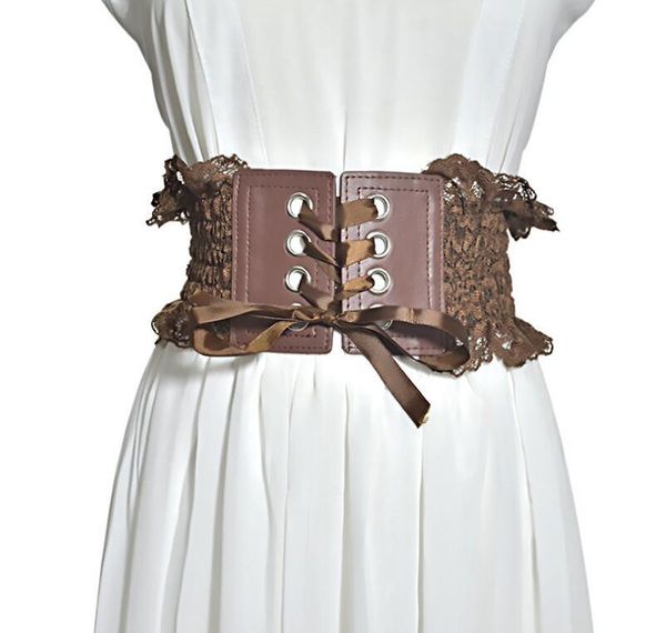 women's runway fashion elastic lace cummerbunds female dress corsets waistband belts decoration wide belt r1387, Black;brown
women's runway fashion elastic lace cummerbunds female dress corsets waistband belts decoration wide belt r1387, Black;brown