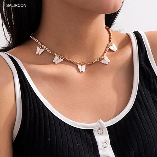 chokers salircon kpop tennis chain acrylic butterfly pendants choker necklace for women wedding jewelry aesthetic rhinestone, Golden;silver
chokers salircon kpop tennis chain acrylic butterfly pendants choker necklace for women wedding jewelry aesthetic rhinestone, Golden;silver